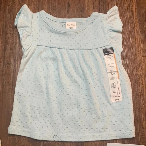 Cat & Jack Baby Girl’s 3-Piece Shirts, Romper Bundle 12 Months - Picture 4 of 14